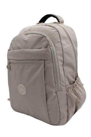 Crinkle wasserabweisender Stoff Unisex Beige Rucksack 2300 bag2300back - 5