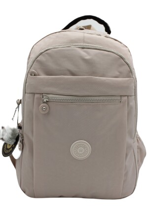 Crinkle wasserabweisender Stoff Unisex Beige Rucksack 2300 bag2300back - 6