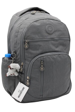 Crinkle-wasserdichter Stoff, graue Farbe, großer Unisex-Schulrucksack und Reisetasche /// 1700 610001 - 1