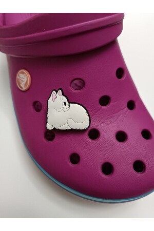 Crocs Slipper Ornament Jibbitz Neues eingetroffenes weißes Katzentier - 1