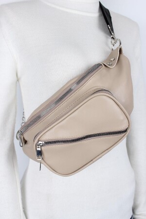 Cross Beige Cross-Brusttasche aus Kunstleder - 3