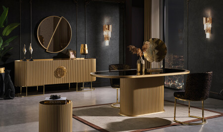 Crown Yemek Odası - Gold - Cadde Yıldız