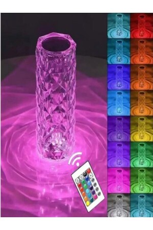 Crystal Diamond Touch USB wiederaufladbare RGB-gesteuerte Tischlampe - 4