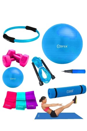 CSF-TR08 8 Li Pilates Seti ve Pilates Minderi - 1