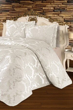 مـنـز كريم بيك سـيت جـاكارد هـرسي بيك - Çt Çeyizci Tekstil