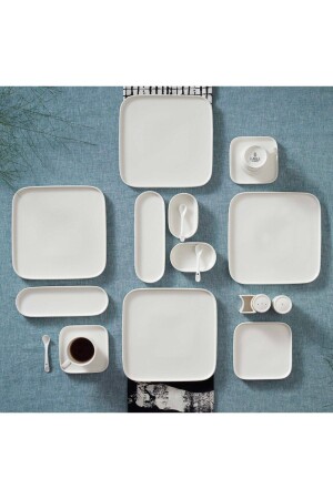 Cubique 35-teiliges Frühstücks-/Servierset aus Porzellan für 6 Personen 8697918575137 - Karaca