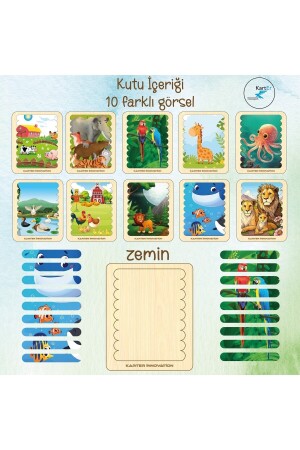 Cubuk-Puzzle, 10er-Set, Tierpuzzle, Montessorri-Puzzle, Tierpuzzle, 10-teiliges Puzzle CP - 4