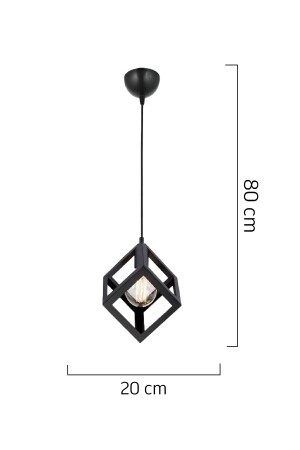 Cup Tekli Sarkıt Siyah -Led Ampul Dahil Modern Koridor Mutfak Salon Sarkıt Avize 3032-01T-A - 4