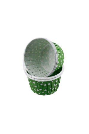 Cupcake Kalıbı Minik Boy 38*30 Mm - 100 Adet Puantiyeli Yeşil TT1313 - 1