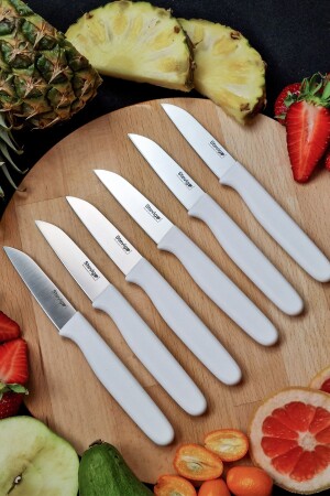 Cut 4 Fruit Set mit 6 Obstmessern Weiß St-405 1019383. 0027 - 2