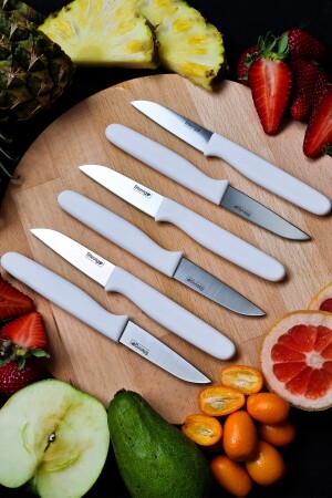 Cut 4 Fruit Set mit 6 Obstmessern Weiß St-405 1019383. 0027 - 5