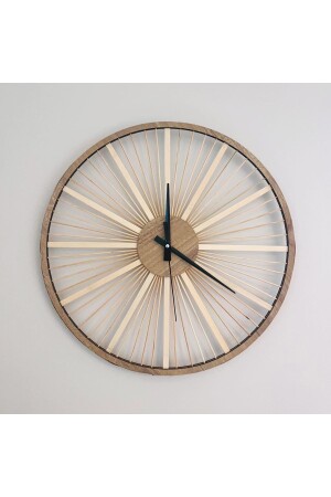 ساعة الجدار المزخرفة من البامبو المعدة اليدوية - Cutkraft