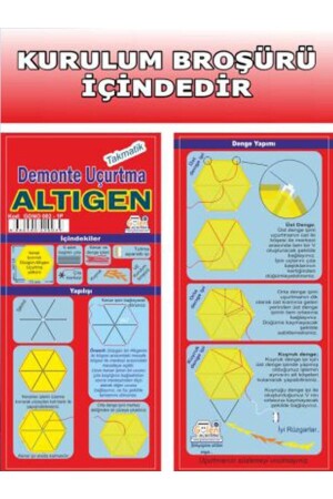 - D- Monte Naylon Altıgen Uçurtma Yapım Seti - Plastik Çıtalı - Pembe - 4