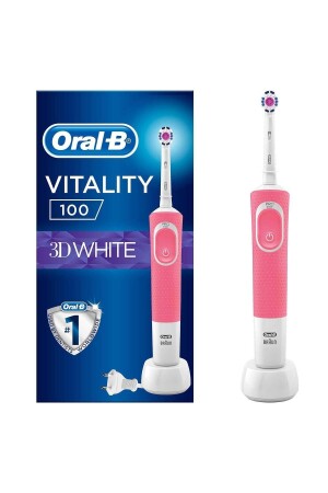 D100 Şarj Edilebilir Diş Fırçası 3 Boyutlu Beyazlık Pembe 4210201266853 - 1