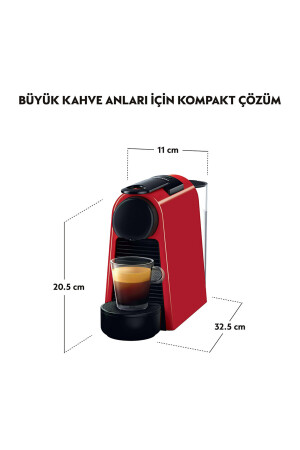 D35 Essenza Mini Kırmızı Kahve Makinesi ve Süt Köpürtücü Aksesuar 500.01.01.4265 - 3