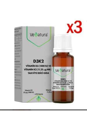 D3k2 Vitamin D3 1000 IE 20 ml 3 Stück - 2