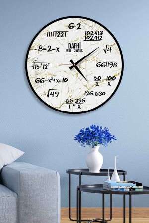 Dafhi Matematik Ahşap Duvar Saati 45x45 DFSAAT388 - 7