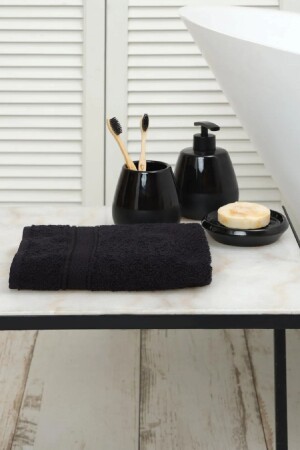 Daily Soft %100 Pamuk Yüz Havlusu 50x90 Cm Siyah 200.20.01.0288 - Karaca Home