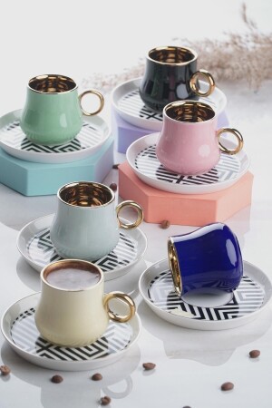 Daimon Set mit 6 Porzellan-Kaffeetassen HXF-012096/12 - ACAR