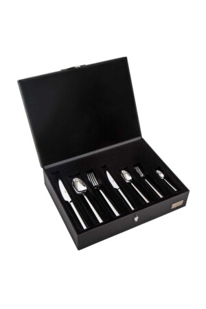 Dalyan Plain 89-teiliges Gabel-Löffel-Messer-Set mit Lederbox 9541874 - 6