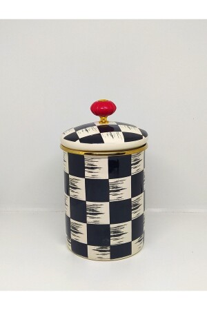 Dama Cream Black Emaille Jar Bzjzjsjk - 1