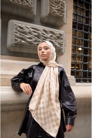Dama Desen Pamuklu Jakar Şal - Bonjela