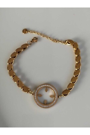 Damen-Armband „Barley Quarter“ aus 316 L-Stahl mit Zirkonsteinen aus Gold - 5