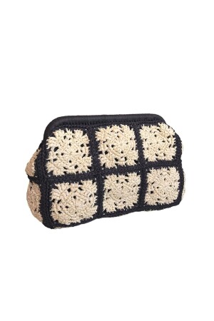 Damen-Clutch-Handtasche aus Baststrick - 2