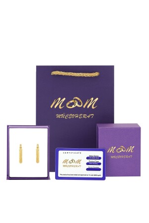 Damen-Creolen aus 14 Karat Gold mit Muster - 8