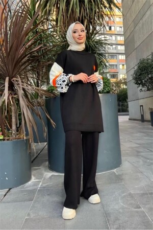 Damen-Doppel-Hijab-Anzug Winter-Pique - 1