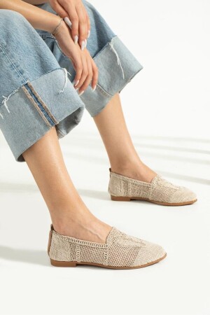 DAMEN-Flats aus Korbgeflecht in Beige - 2