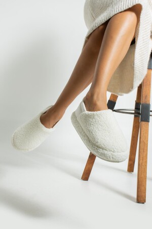 Damen-Hausschuhe mit elastischer, rutschfester Sohle und Plüsch, TS1153 - Glenz