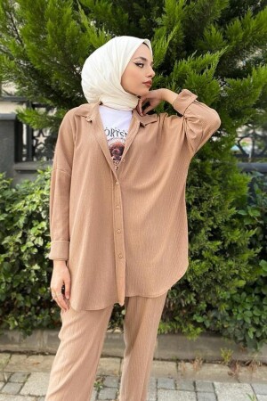 Damen-Hijab-Anzug mit Hose vl-clnbrmctkm43 - 4