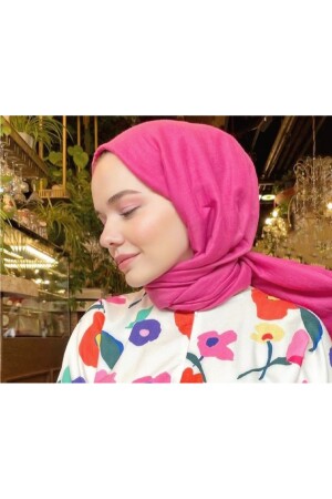 Damen-Hijab aus Baumwolle, Jazz-Modell – 3er-Set Grün > Orange > Rosa - 7