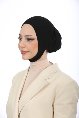 Damen-Hijab mit großem Volumen, praktischer, rutschfester Haube, die unter den Hals und das Kinn reicht - 4