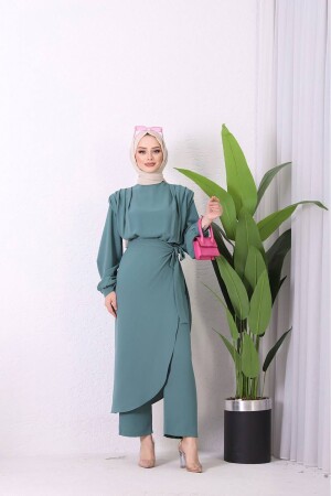 Damen-Hijab-Overall mit importiertem Stoffrock SMS011 – Mint - 1