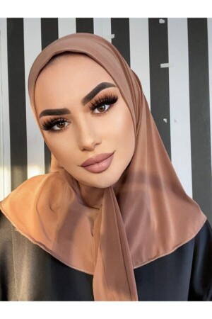 Damen-Hijab-Schal aus gekämmter Baumwolle zum Aufstecken, Knochenschal-Modell, Schal - 4