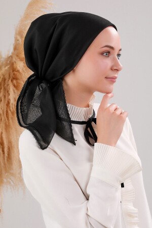 Damen Hijab Unterwäsche Kopftuch 100 % Baumwolle Schwarz - 1