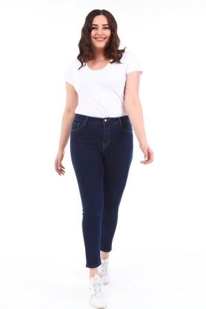 Damen-Jeans mit hoher Taille, Skinny-Fit, Übergröße, Denim-Hosec597 - 1