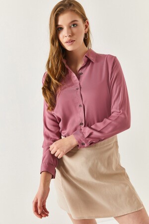 Damen-Langarmshirt „Dusy Rose“, einfarbig, ARM-18Y001176 - 1