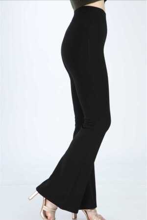 Damen-Leggings aus Taucherstoff mit hoher Taille - 1