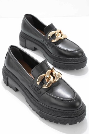 Damen-Loaferschuhe mit Kettendetail und Thermosohle - 1