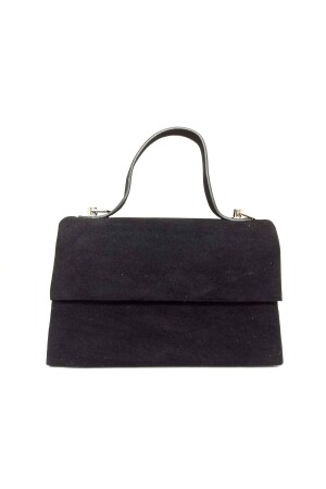 Damen-Mini-Abendtasche aus schwarzem Wildleder 1322 - 1