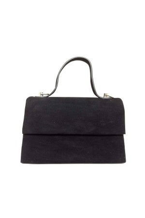 Damen-Mini-Abendtasche aus schwarzem Wildleder 1322 - 3