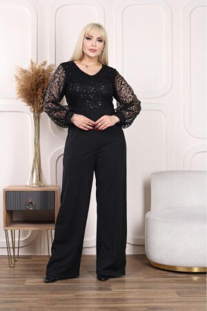 Damen-Overallkleid mit Netzdetail - 1