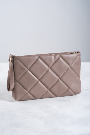 Damen-Portfolio-Clutch aus Pu-Leder, Handtasche mit Handgelenkschlaufe, geometrisches Muster LARISSADK - 3