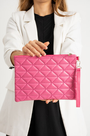 Damen-Portfolio-Clutch mit Fuchsia-Muster, 25 x 19 cm - 3