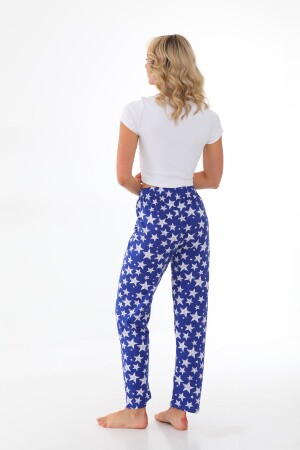 Damen-Pyjamahose aus Baumwoll-Lycra mit Sternenmuster 23510 - 5