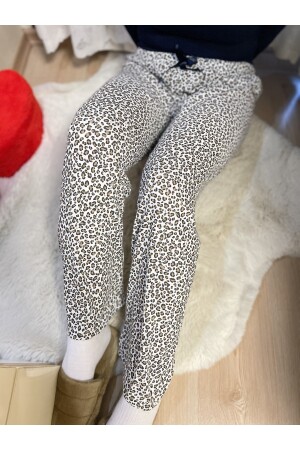 Damen-Pyjamahose mit Band Leopard Bm. mit Band. Untere - 3