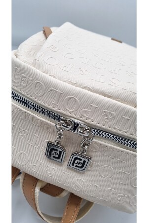 Damen-Rucksack und Geldbörse mit cremefarbenem Prägedruck, Kombination 4040TM4040 - 7